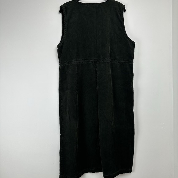 Westbound Corduroy Jumper Dress Size XL Dark Green Cottagecore Dark Academia - Picture 2 of 6